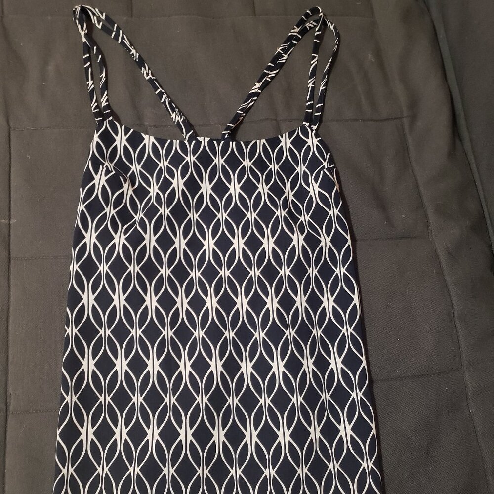 Banana Republic Navy & White Crossback Cami - Size 0